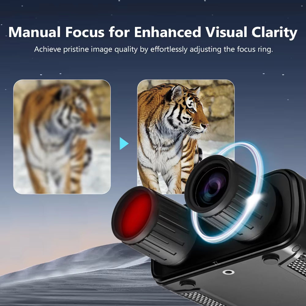 600M Night Vision Binoculars with 4K HD Infrared and 8X Digital Zoom for Outdoor Activities such as Bird Watching, Camping, and Hunting