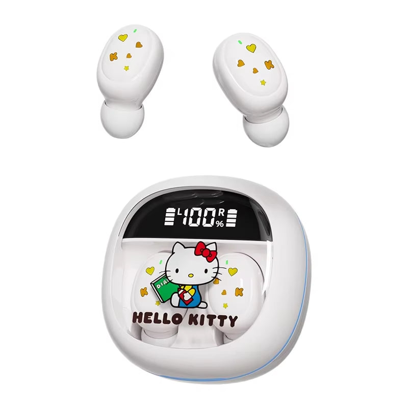 TWS M41 Hello Kitty Wireless Earbuds with Bluetooth 5.4, My Melody Sport HIFI Sound Gaming Headphones, Anime-Inspired Design