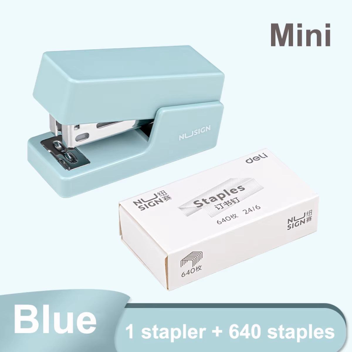 Portable Mini Stapler Set for 24/6 and 26/6 Staples - Stylish Office Supplies for Paper Binding