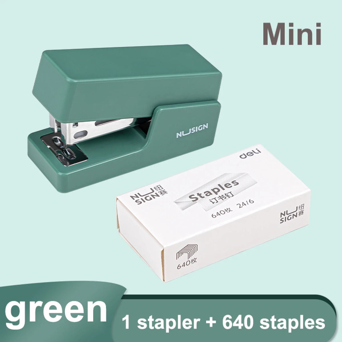 Portable Mini Stapler Set for 24/6 and 26/6 Staples - Stylish Office Supplies for Paper Binding