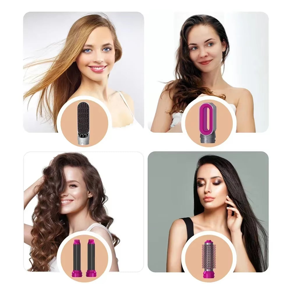 5 in 1 Multifunctional Hair Dryer Straightener Curling Iron Curling Iron with Brush Hot Air Comb Styling Set