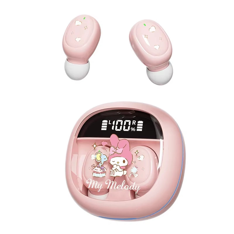 TWS M41 Hello Kitty Wireless Earbuds with Bluetooth 5.4, My Melody Sport HIFI Sound Gaming Headphones, Anime-Inspired Design