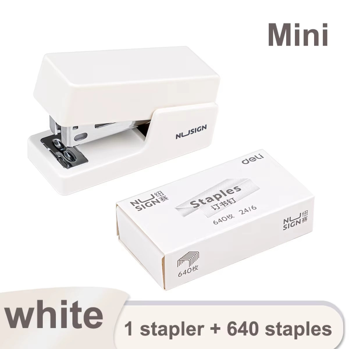 Portable Mini Stapler Set for 24/6 and 26/6 Staples - Stylish Office Supplies for Paper Binding