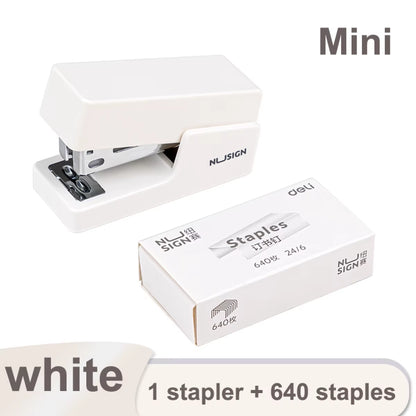Portable Mini Stapler Set for 24/6 and 26/6 Staples - Stylish Office Supplies for Paper Binding