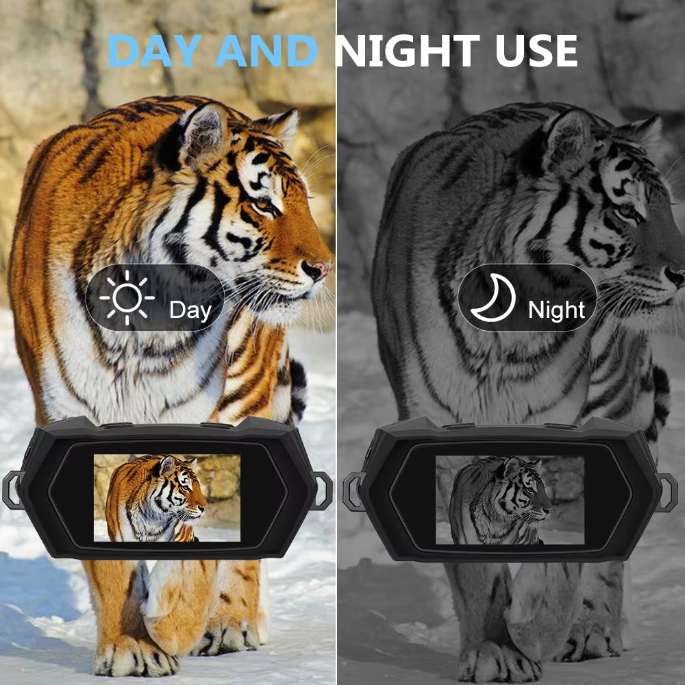 600M Night Vision Binoculars with 4K HD Infrared and 8X Digital Zoom for Outdoor Activities such as Bird Watching, Camping, and Hunting