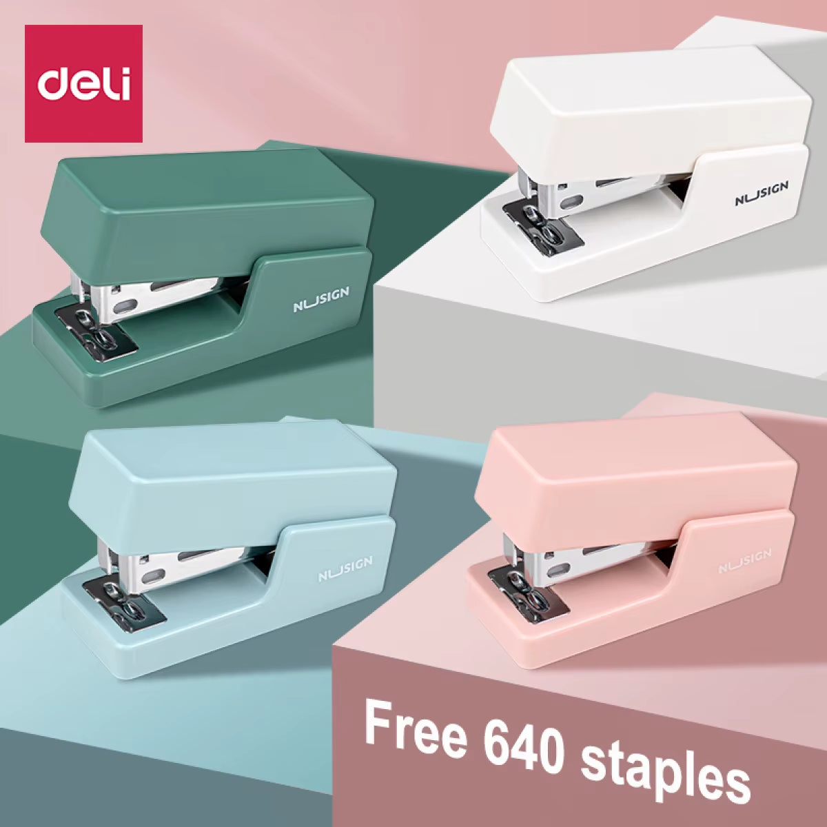 Portable Mini Stapler Set for 24/6 and 26/6 Staples - Stylish Office Supplies for Paper Binding